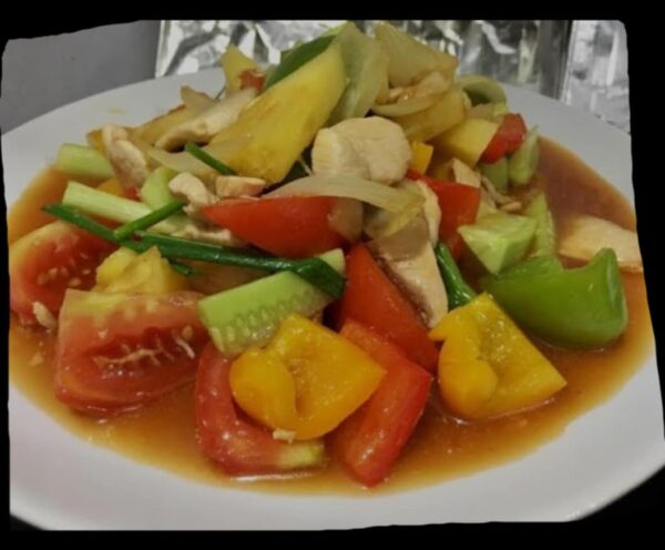 Thai sweet and sour chicken full of Thai flavors brought to your palate