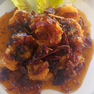 Tamarind prawn, chicken, or pork